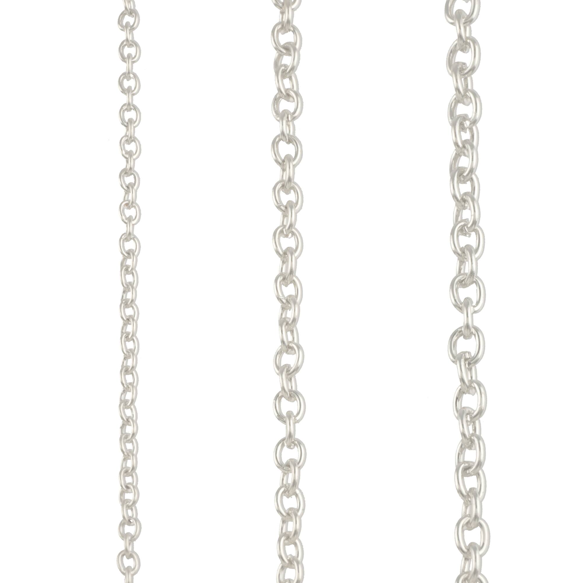 Silver Plated Cable Necklace Set by Bead Landing™